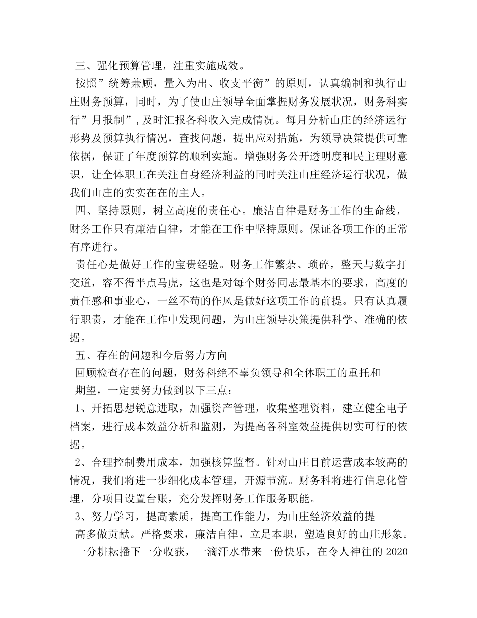 财务科长工作总结 _第2页