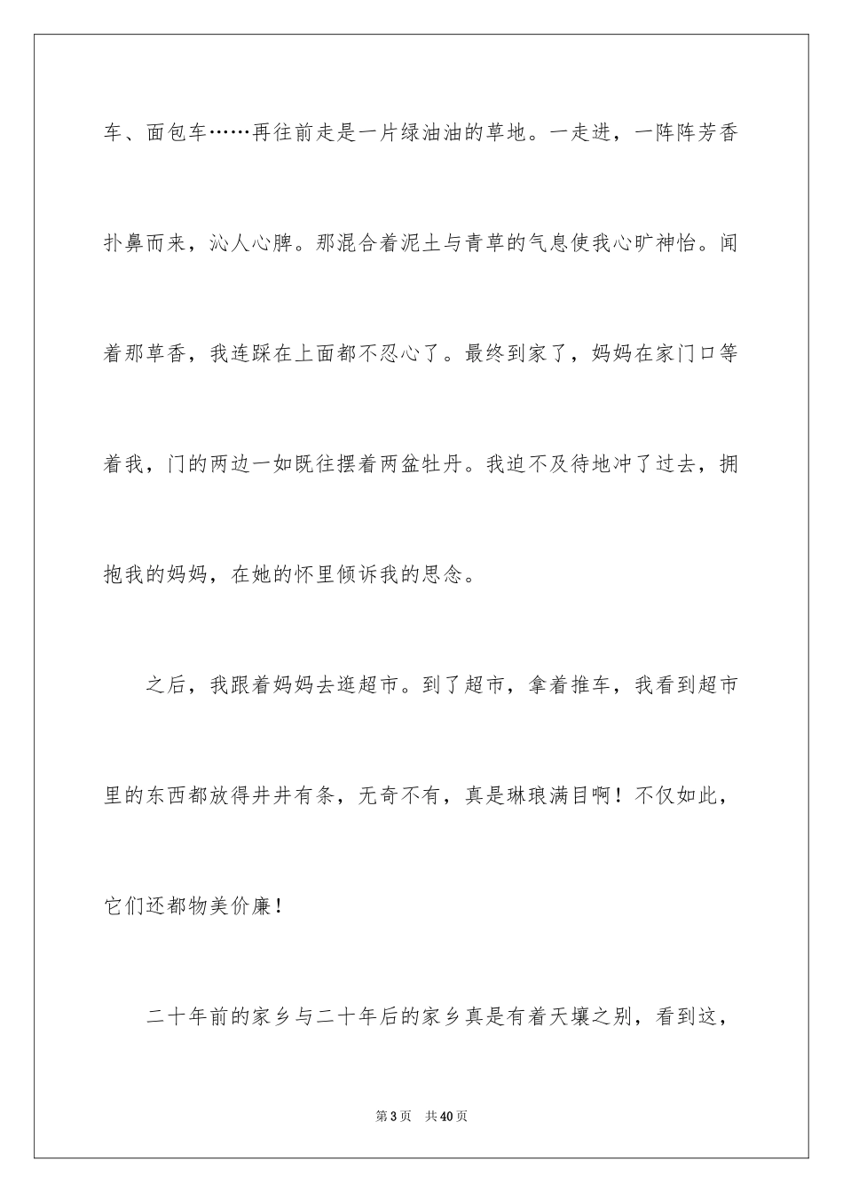 2024二十年后的家乡想象作文_7_第3页