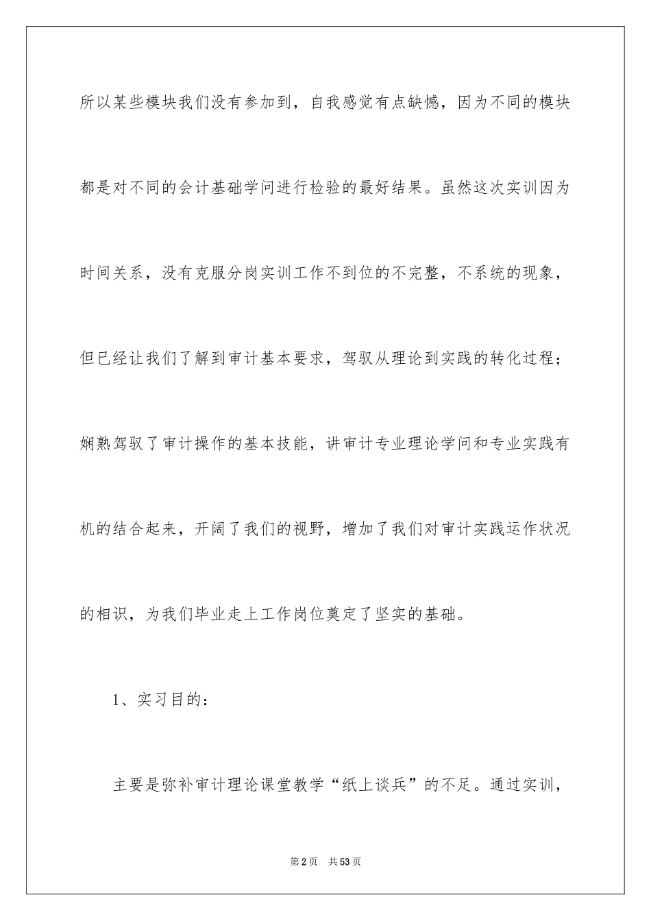 2024会计审计实习报告_1_第2页