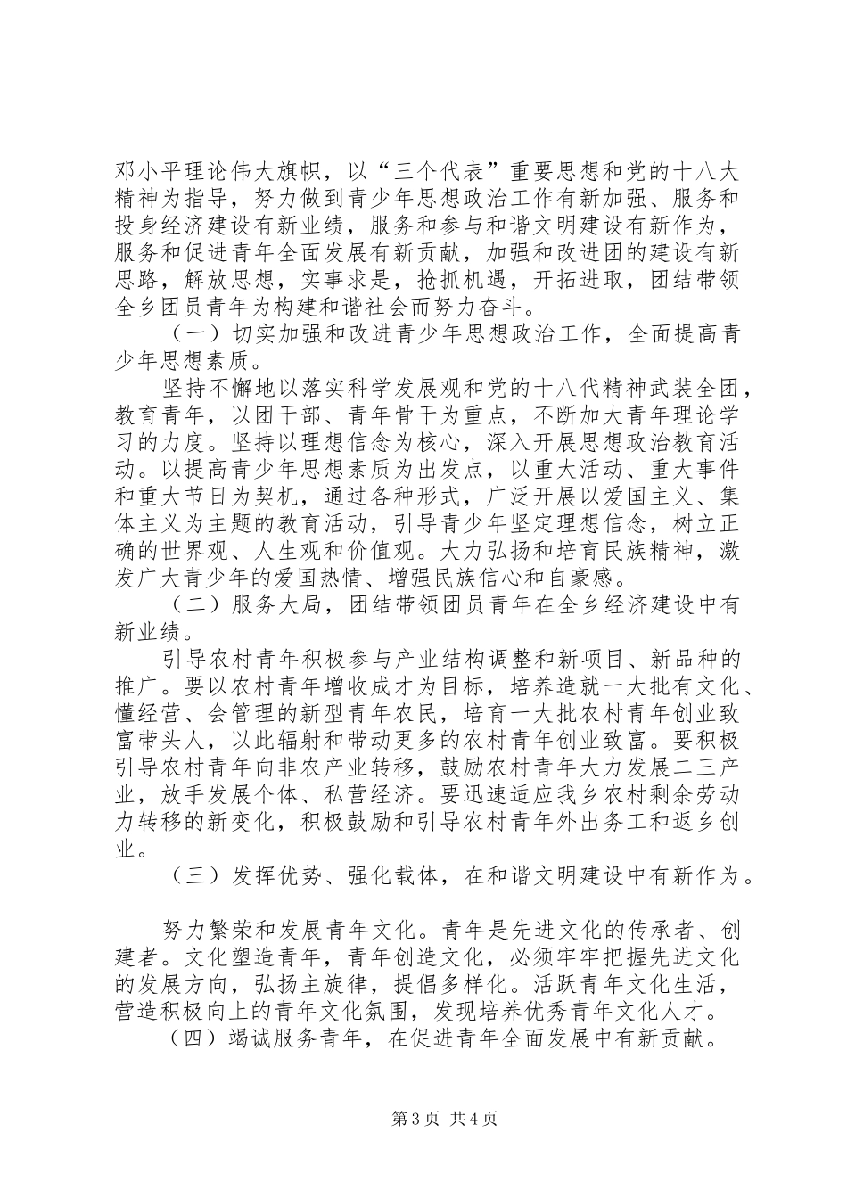 乡共青团代表大会工作报告_第3页