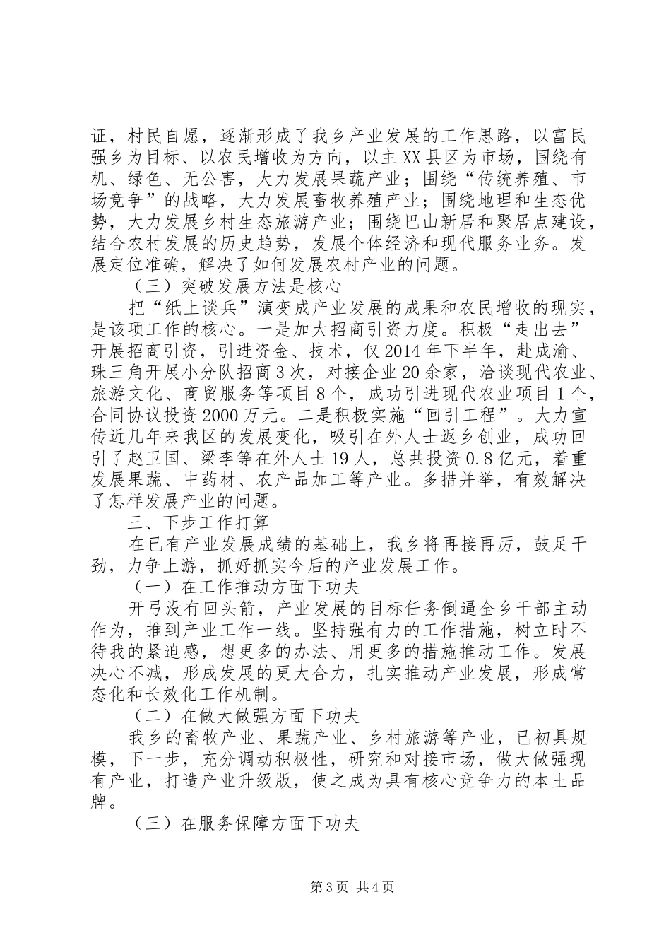 乡产业发展情况调研报告_第3页