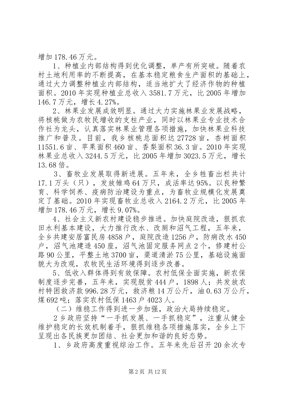 乡(镇)政府工作报告_第2页