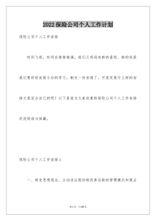 2024保险公司个人工作计划_4