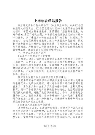 上半年农经站报告