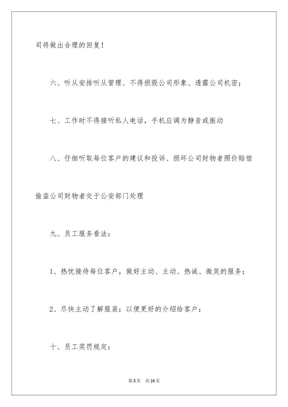 2024企业规章制度员工守则_第3页