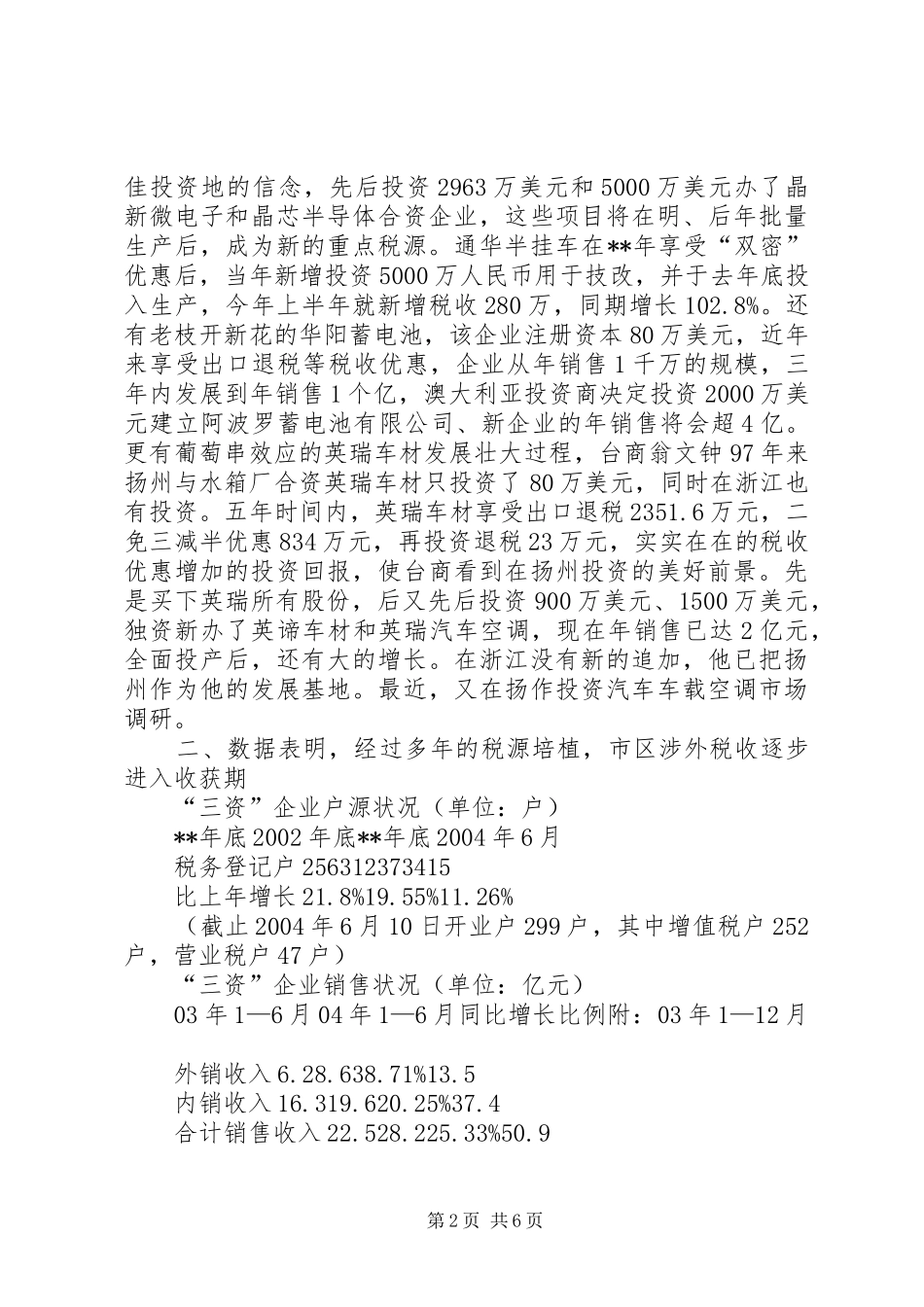 三资企业调研报告_第2页