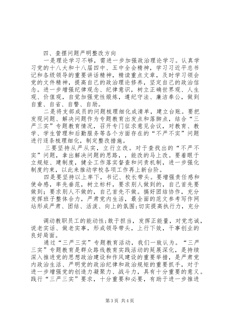 三严三实情况汇报_第3页