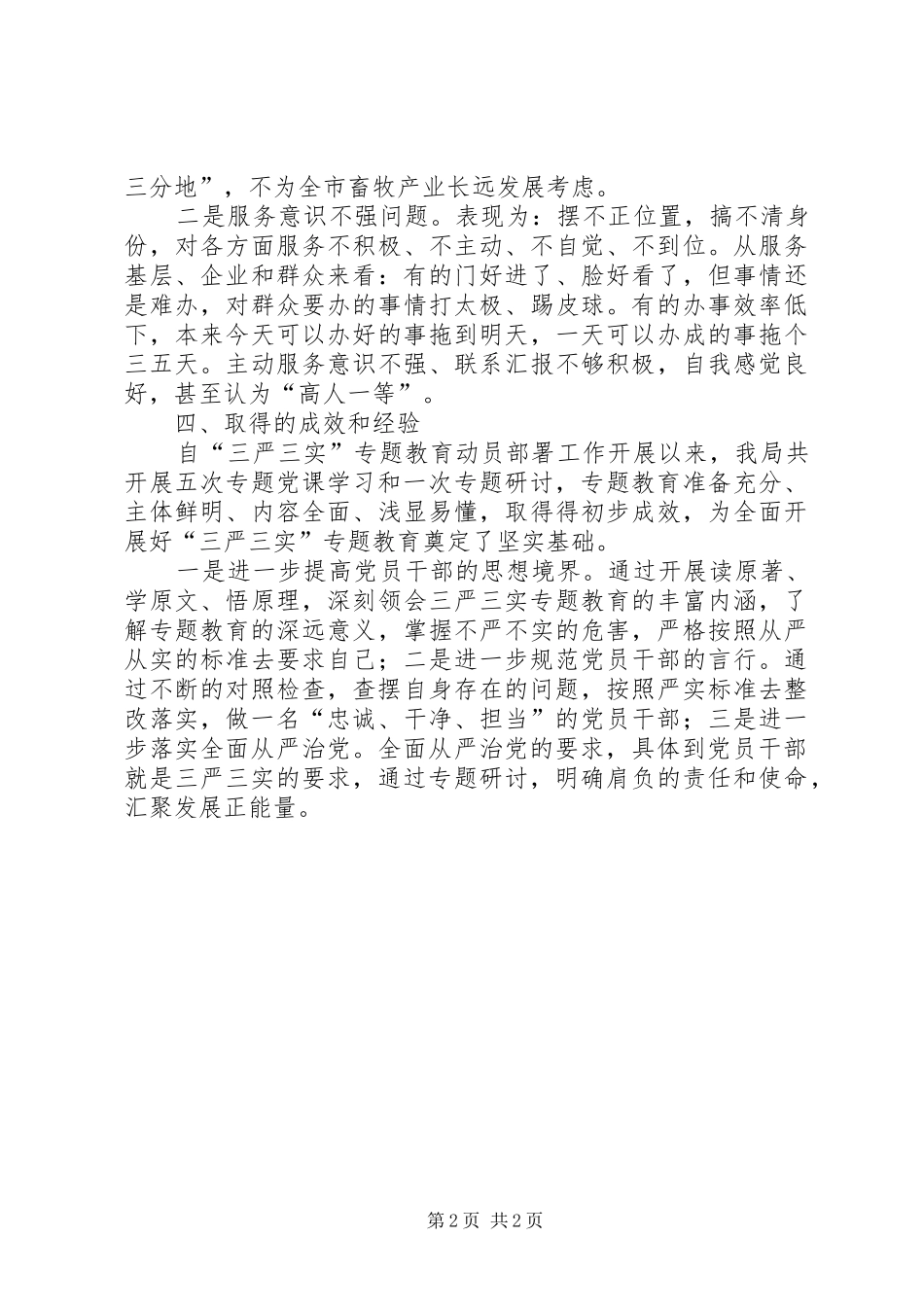 三严三实专题学习研讨报告_第2页