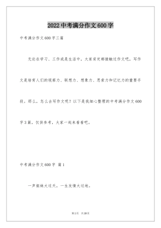 2024中考满分作文600字_108