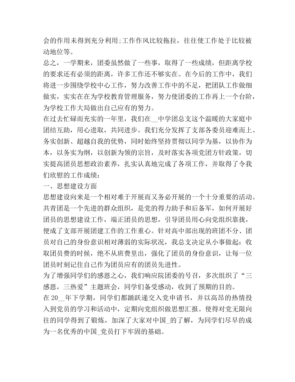 团总支工作总结怎么写？ _第3页