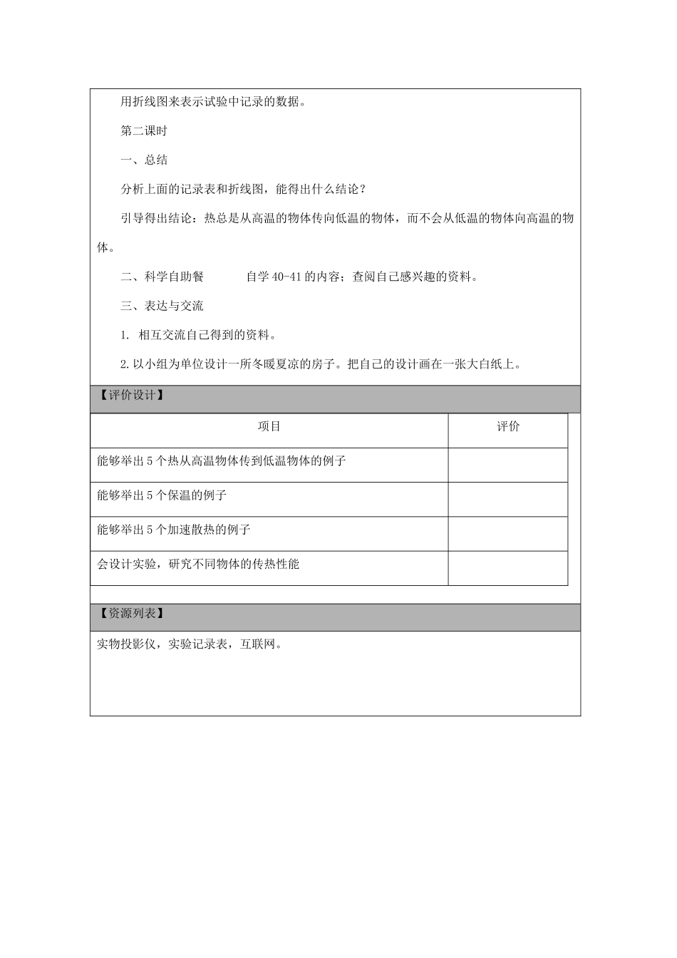 秋五年级科学上册 3.3《冬暖夏凉的房子》教案 大象版-大象版小学五年级上册自然科学教案_第2页
