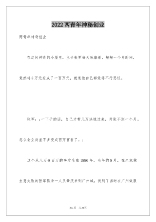 2024两青年神秘创业