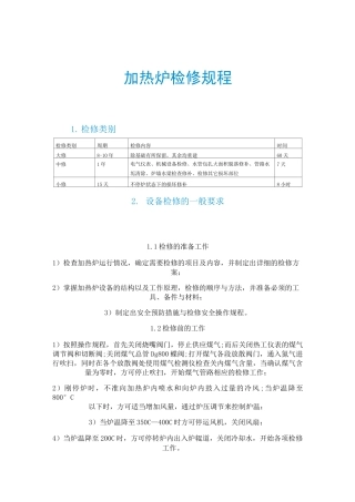 加热炉检修规程