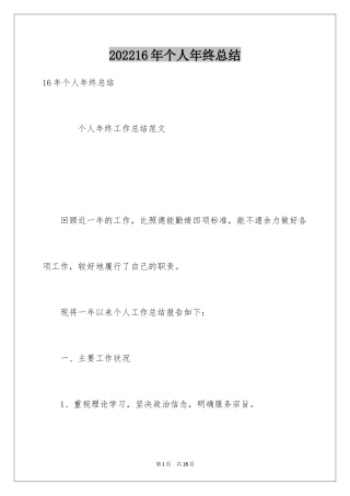 202416年个人年终总结