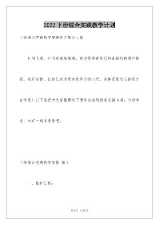 2024下册综合实践教学计划_1