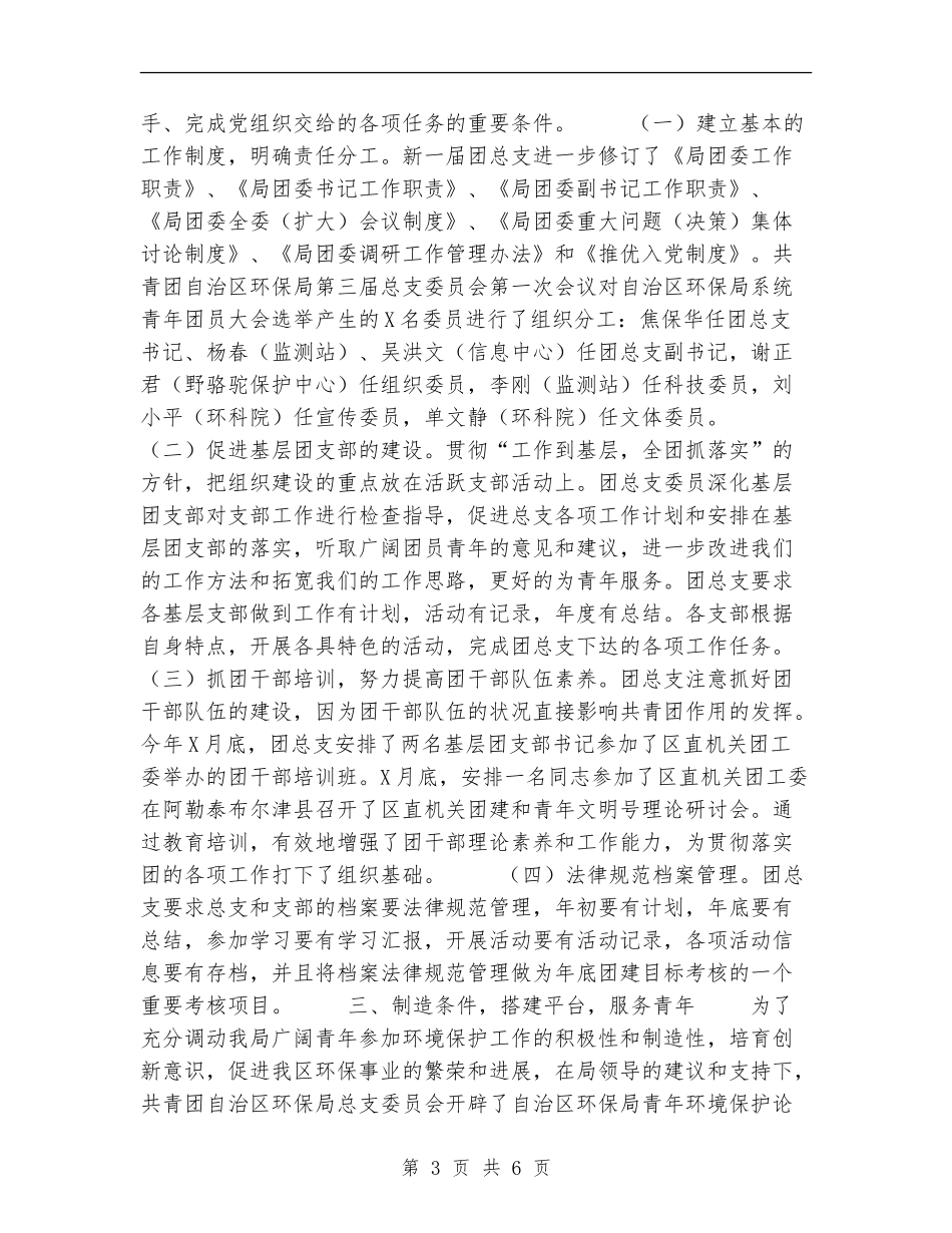 2024年环保局团总支工作总结_第3页