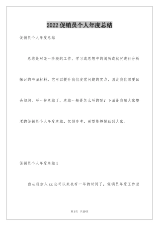 2024促销员个人年度总结