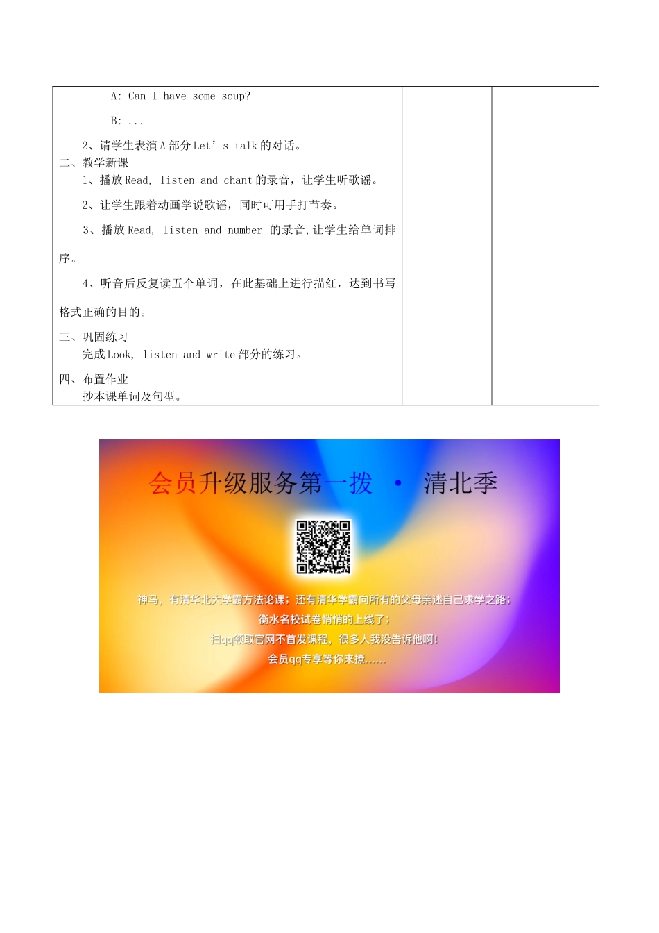 四年级英语下册 Unit 3 Weather第3课时教案 人教PEP版-人教PEP小学四年级下册英语教案_第2页