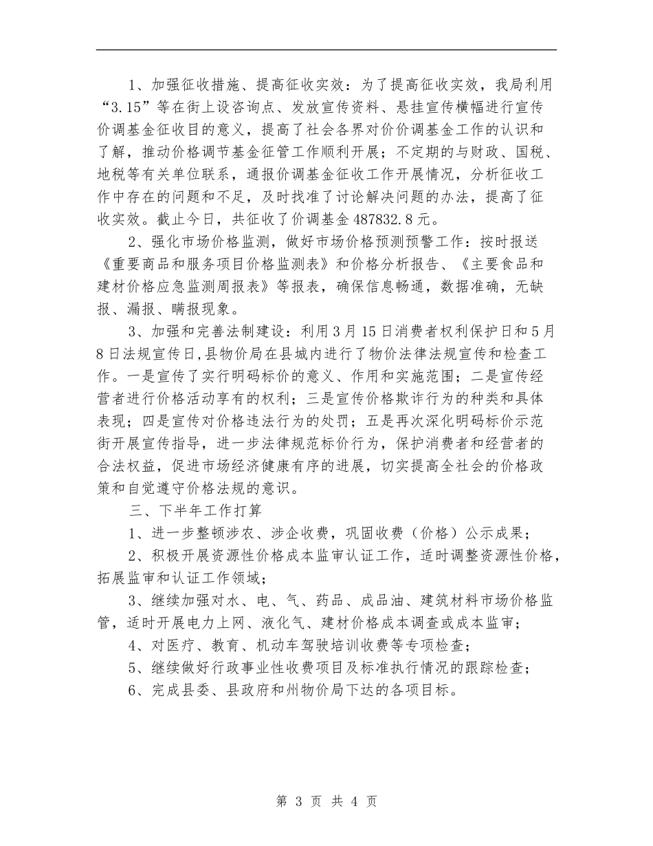 物价局半年工作总结_第3页