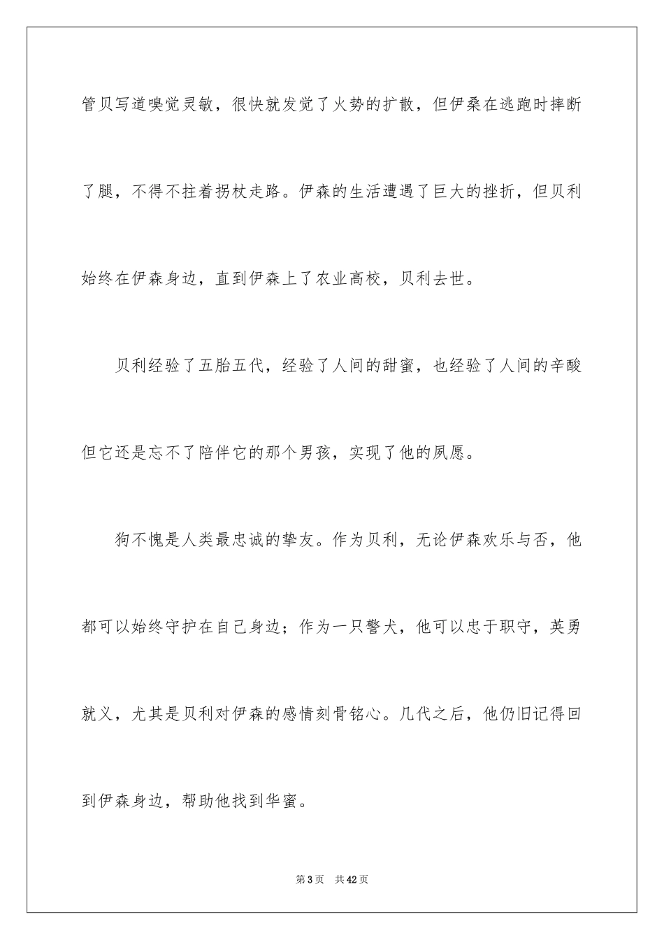 2024一条狗的使命观后感_1_第3页