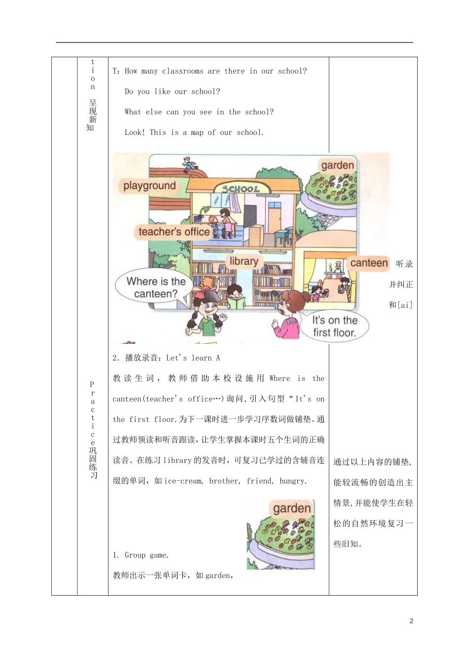 四年级英语下册 Unit 1(27) Part A learn教案 人教PEP_第2页
