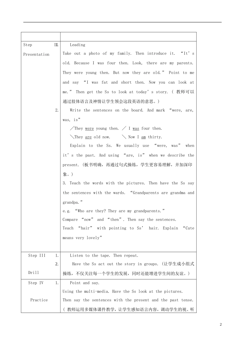 四年级英语下册 MODULE8 unit1(1)教案 外研版_第2页