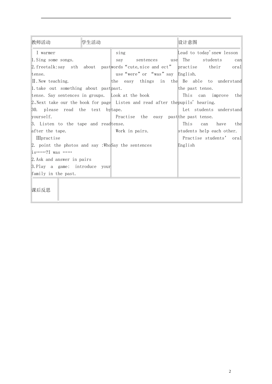 四年级英语下册 Module 5 Unit2教案 （新版）外研版_第2页