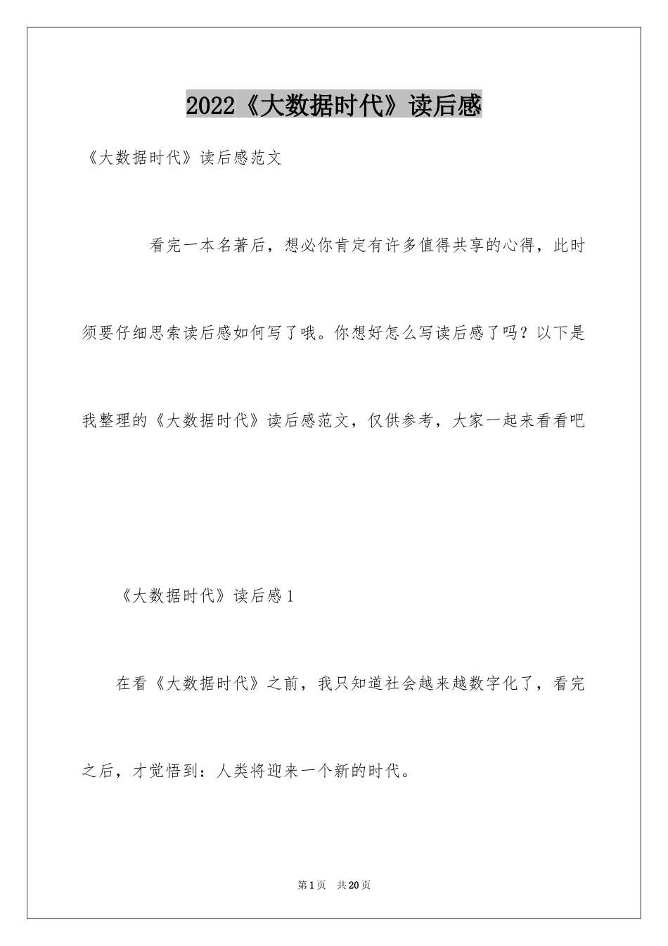 2024《大数据时代》读后感_第1页