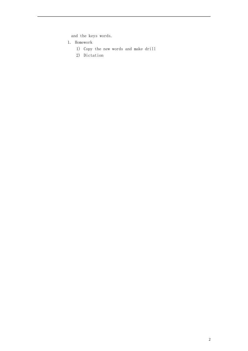 四年级英语下册 Module 1 Unit 1（9）教案 广州版_第2页