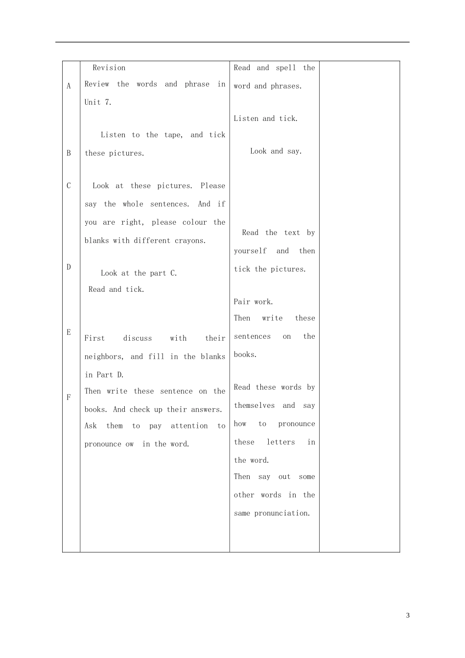 四年级英语上册 unit8 Lesson47-48教案1 人教新起点_第3页