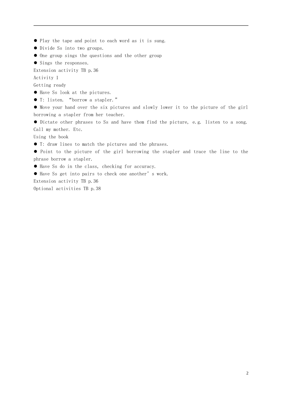 四年级英语上册 Unit3(2)教案 广东版开心_第2页