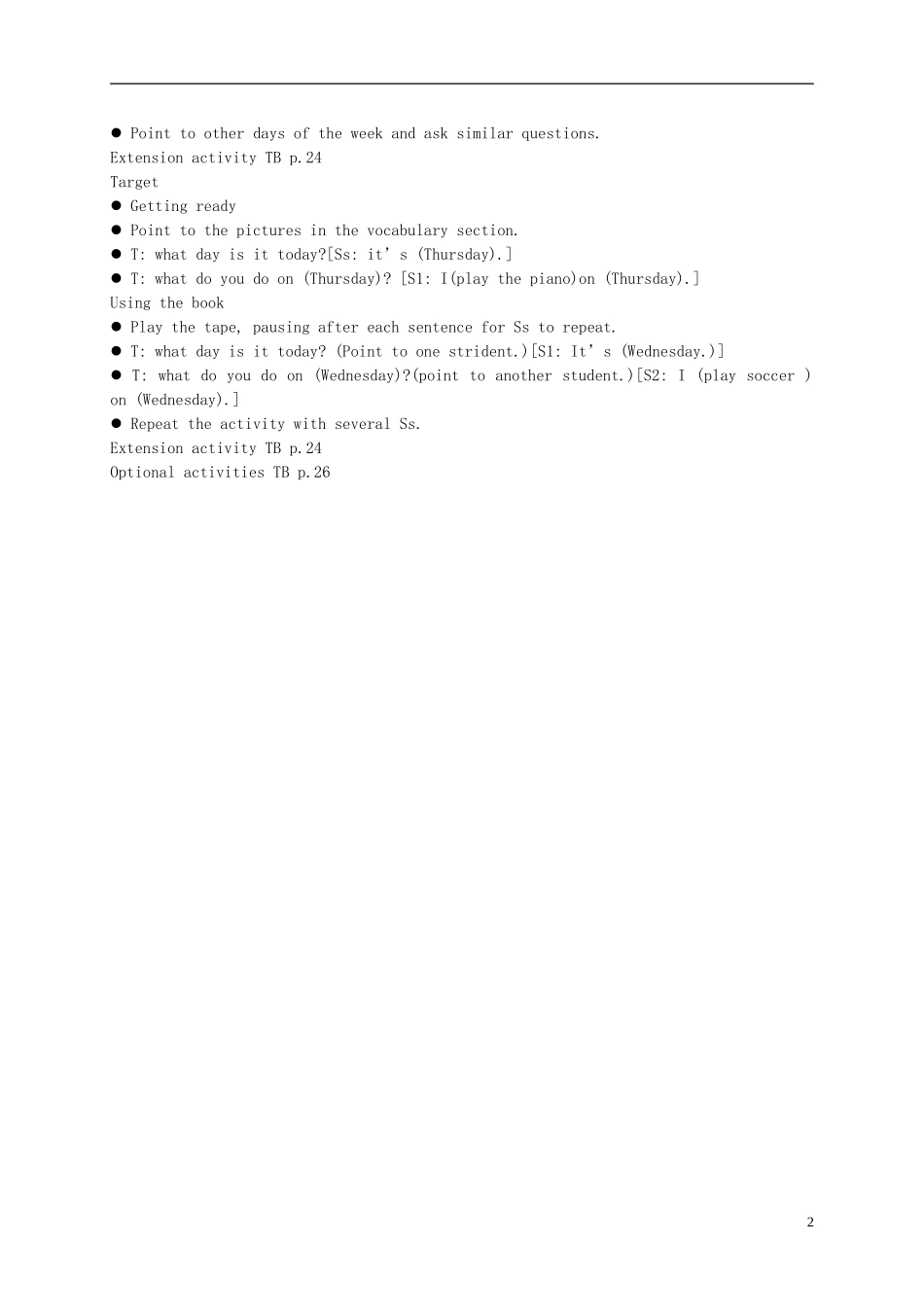 四年级英语上册 Unit2(1)教案 广东版开心_第2页