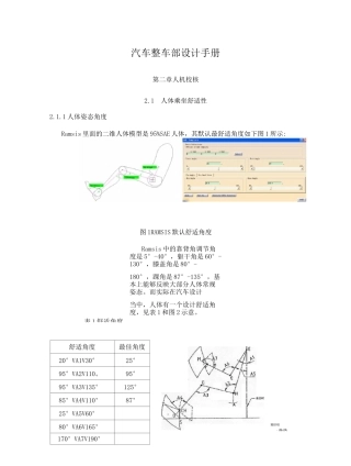 汽车整车部设计手册