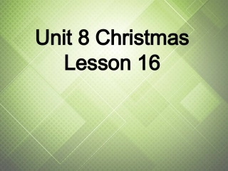 四年级英语上册 Unit 8 Lesson 16课件 闽教版