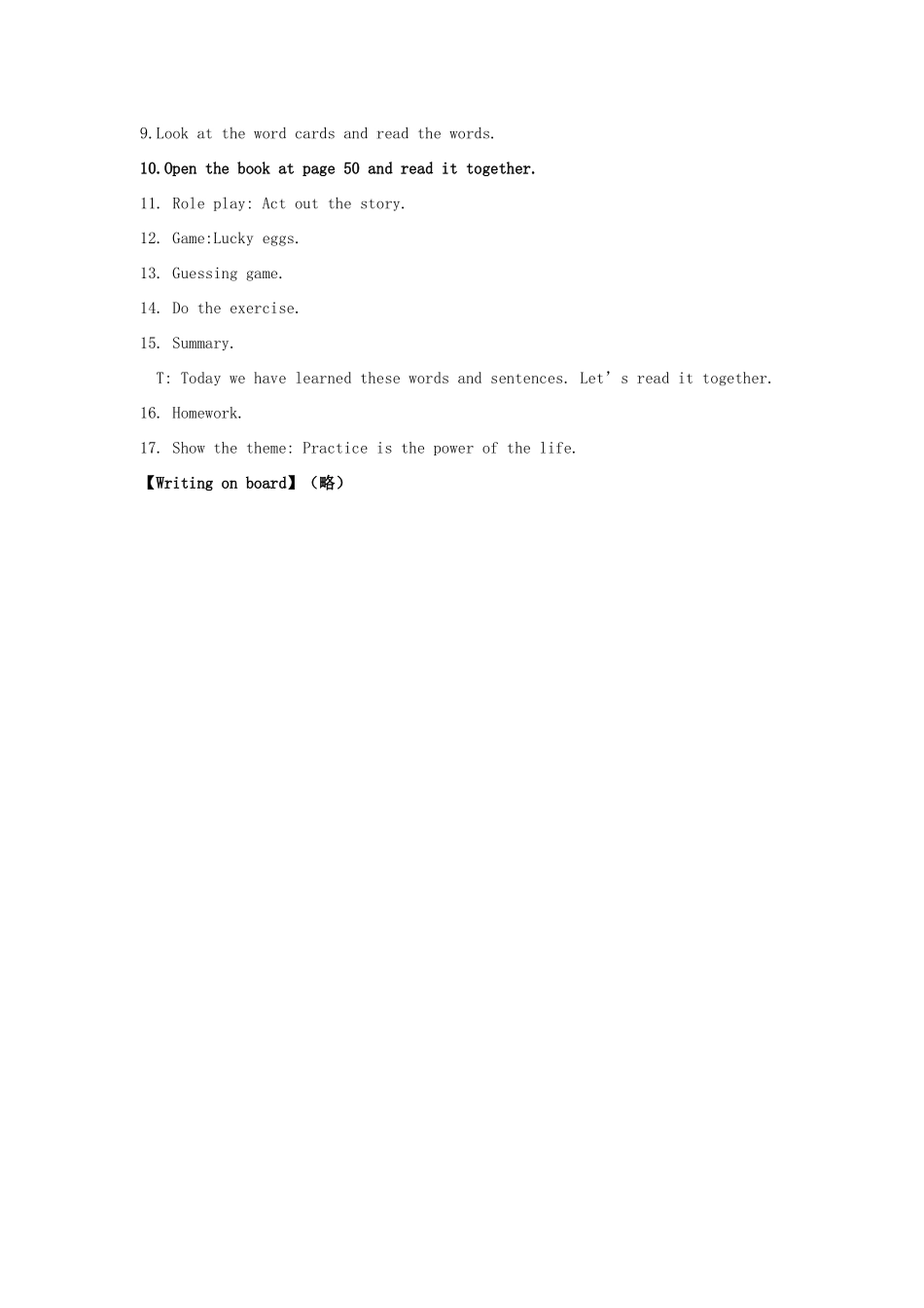 四年级英语上册 Unit 7 Working or Playing（第1课时）教案 广东版开心-广东版小学四年级上册英语教案_第2页