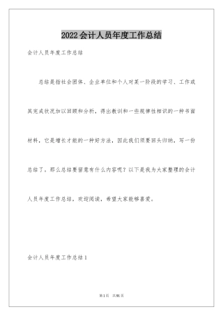 2024会计人员年度工作总结
