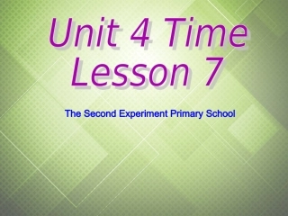 四年级英语上册 Unit 4 Lesson 7课件 闽教版