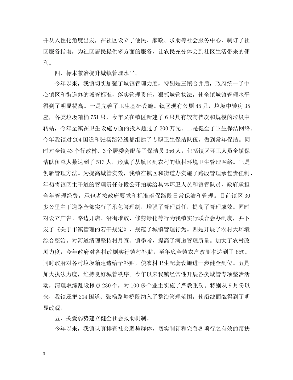 乡镇政府工作总结 _第3页