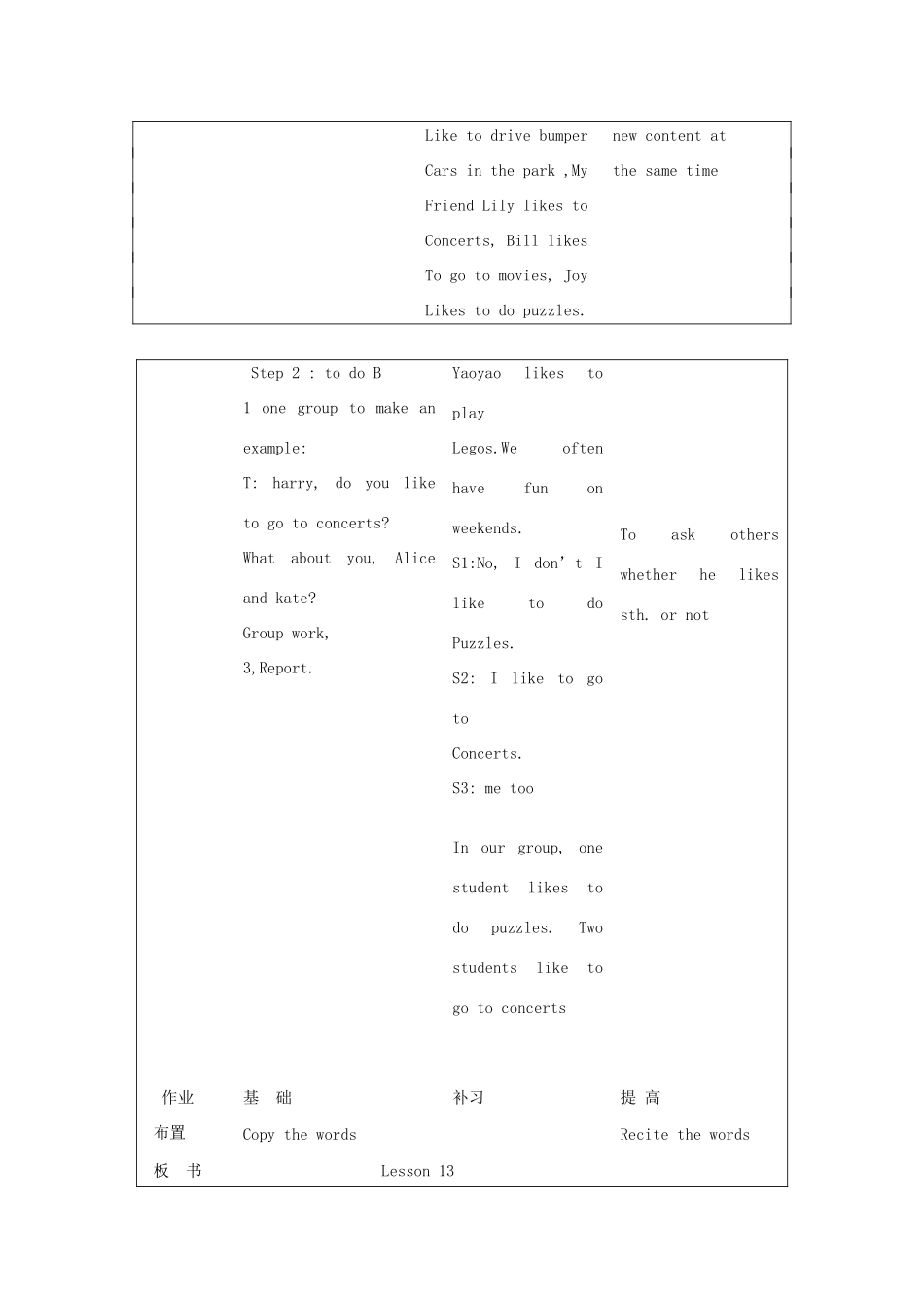 四年级英语上册 Unit 3 Having fun（lesson13）教案 人教新起点-人教新起点小学四年级上册英语教案_第2页