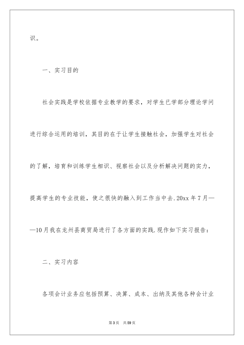 2024会计类实习报告_131_第3页