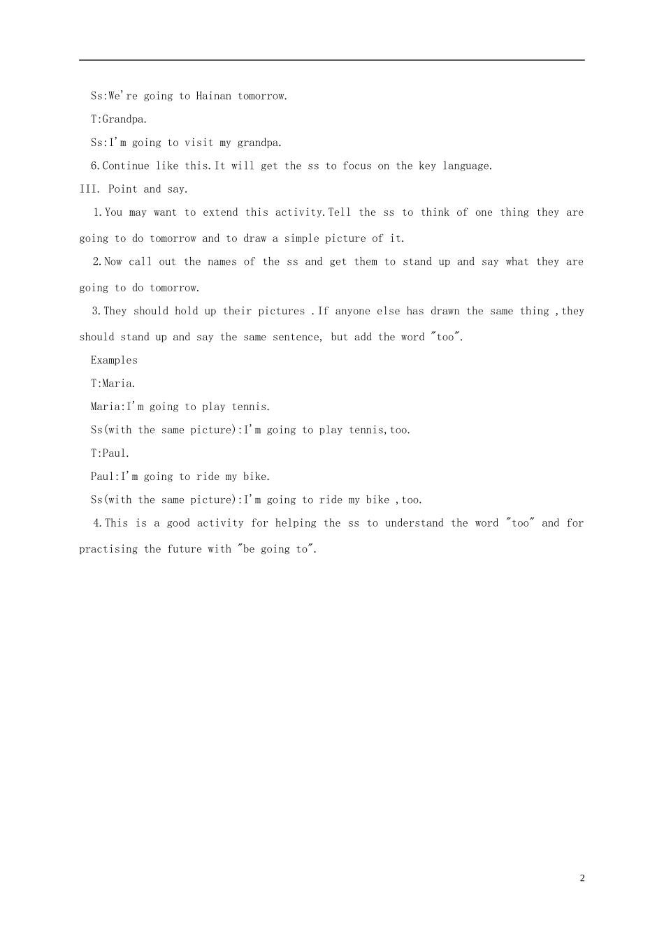 四年级英语上册 Module7 unit1教案  外研版_第2页