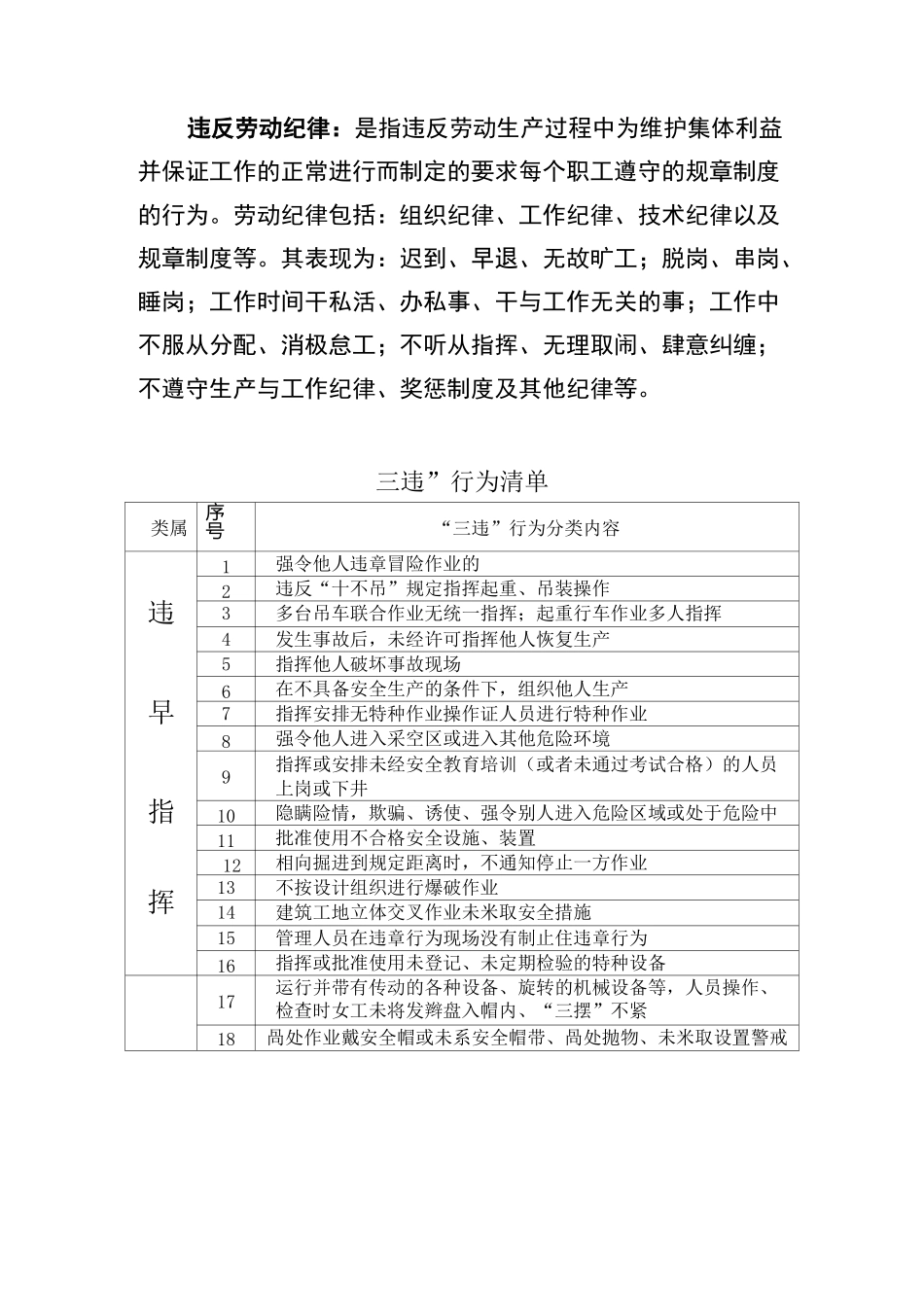 地下矿山“三违”详细清单_第2页