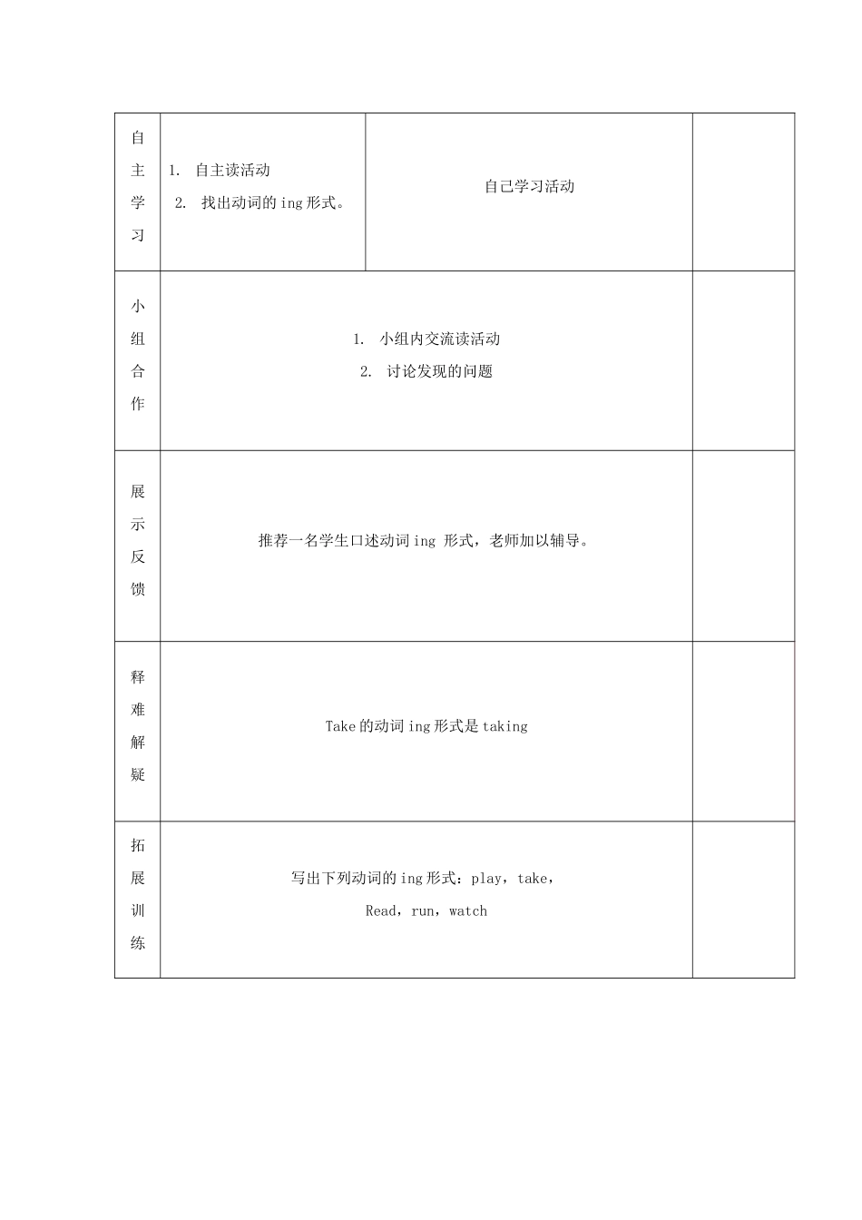 四年级英语上册 Module 2 Unit 1 She’s reading a book（第1课时）教案 外研版（三起）-外研版小学四年级上册英语教案_第2页