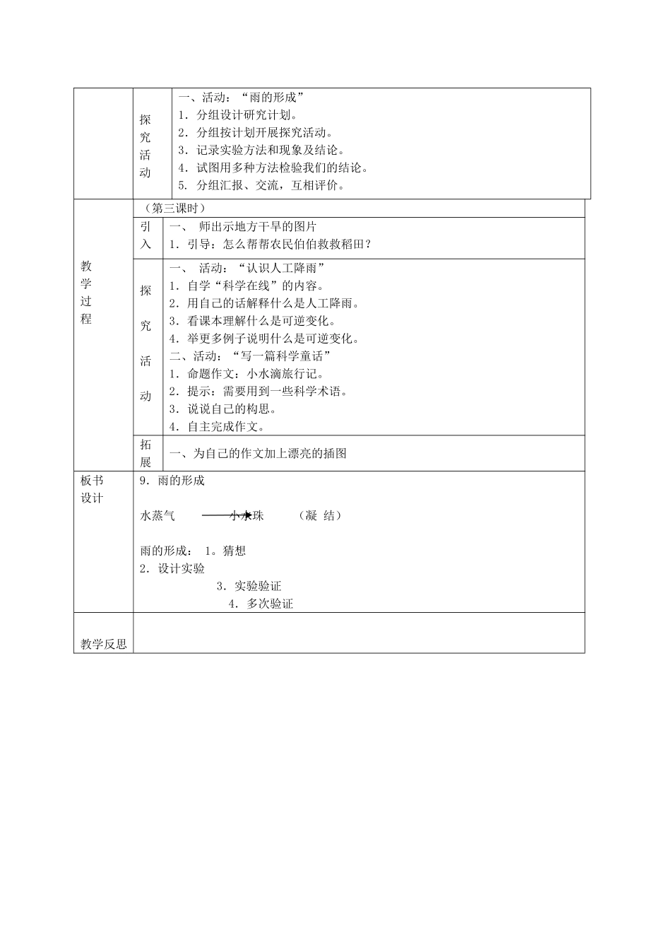 四年级科学下册 雨的形成1教案 冀教版_第2页