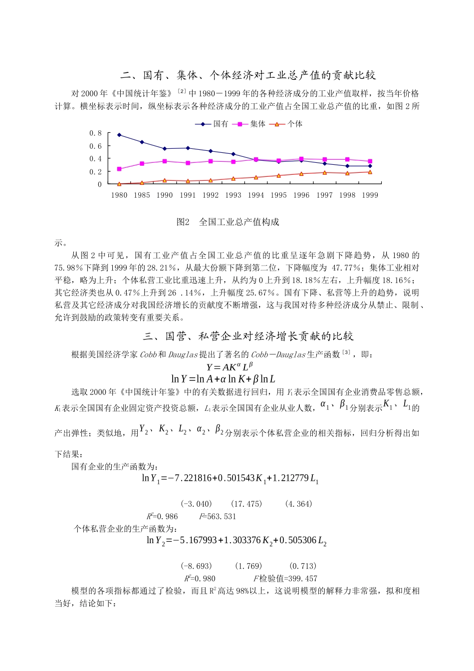 不同经济成分对经济增长贡献的实证分析_第2页