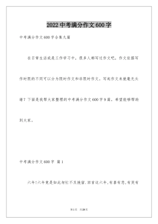 2024中考满分作文600字_13