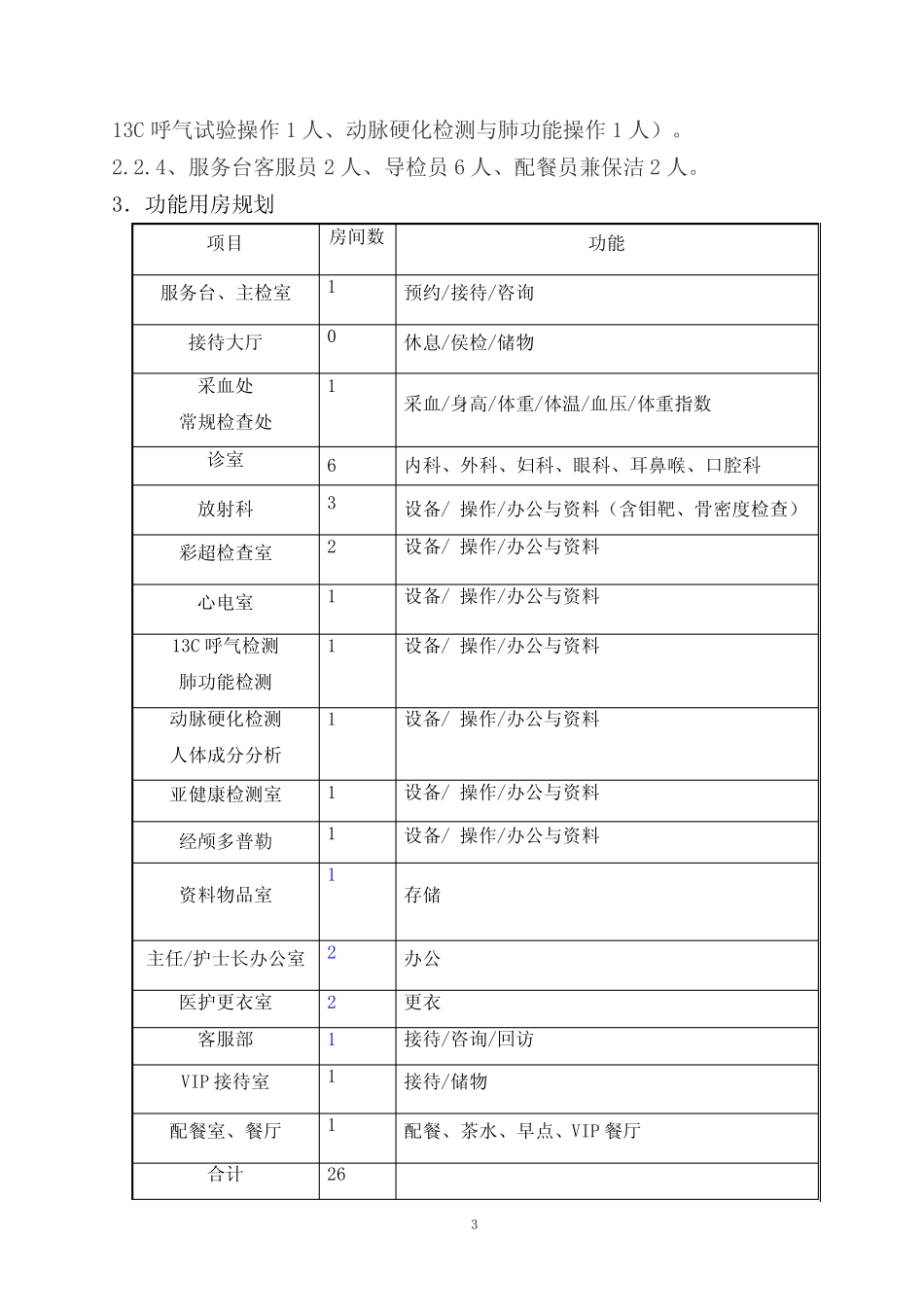 体检中心近期规划 _第3页