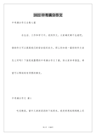 2024中考满分作文_386