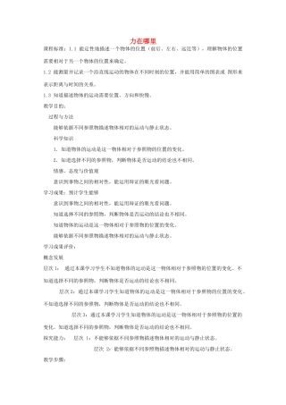 四年级科学下册 4.1力在哪里教案4 苏教版-苏教版小学四年级下册自然科学教案