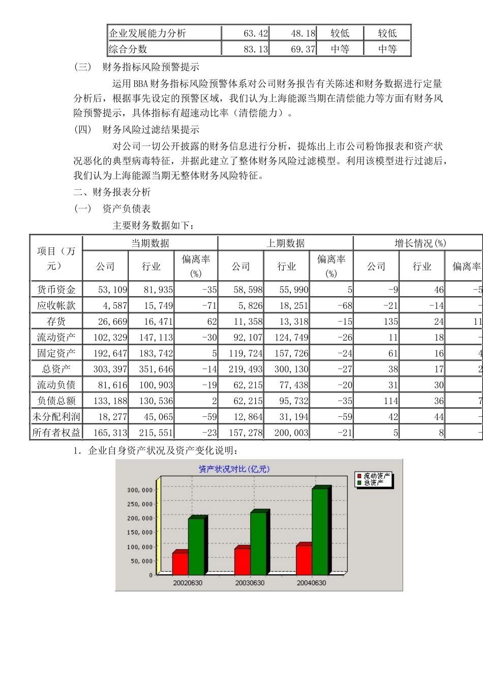 上海能源报告财务分析报告_第2页